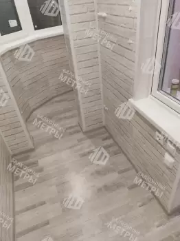 Отделка балкона с установкой теплого пола